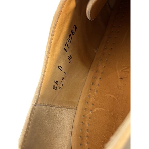 Cole Haan Mens Wingtip Oxfords 8.5D Leather Tan & Beige Lace-Up Dress Shoes - Picture 4 of 9
